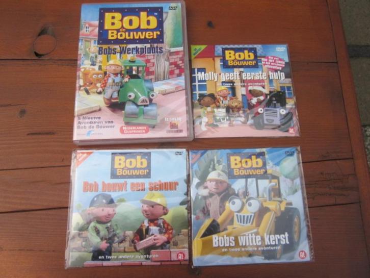 4 dvd's van bob de bouwer  bob bouwt een schuur bobs witte, Cd's en Dvd's, Dvd's | Kinderen en Jeugd, Zo goed als nieuw, Film