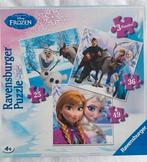 Frozen puzzels 3 in 1, Meer dan 50 stukjes, Ophalen of Verzenden, Zo goed als nieuw