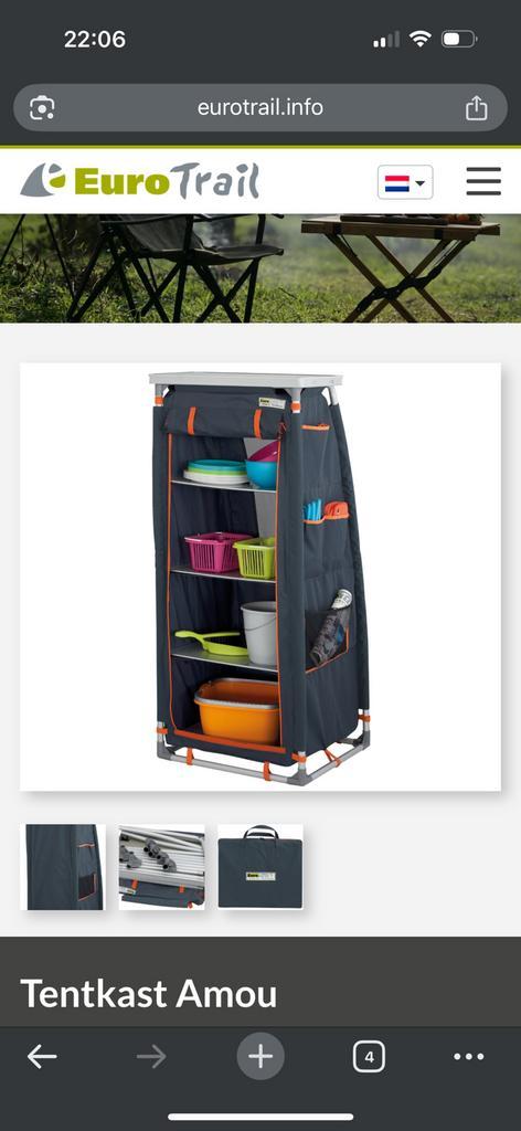 Tentkast Amou van EuroTrail, Caravans en Kamperen, Kampeermeubelen, Zo goed als nieuw, Campingkast, Ophalen