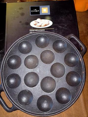 Gietijzeren poffertjes plaat / pan, le chef. beschikbaar voor biedingen