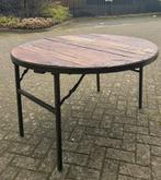 Tuintafel, Tuin en Terras, Tuintafels, Ophalen, Gebruikt, Rond, Hout