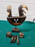 -	Kip kalender van hout brocant, Ophalen of Verzenden, 'T Olde Gre-j, Info@toldegrej.nl, Endepoelstraat 20f Didam