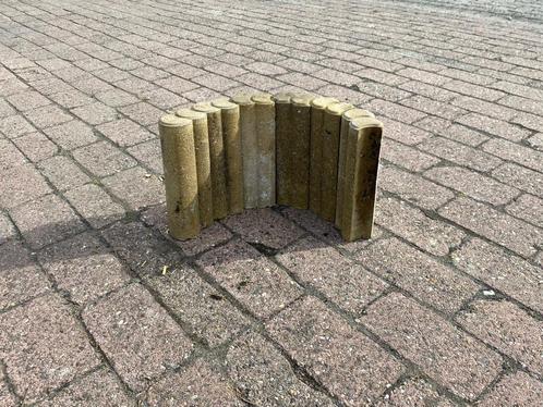 Duo-palissadepaaltjes geel 9x25 cm 254 stuks (22,86 m1), Tuin en Terras, Bielzen en Borders, Nieuw, Border, Beton, 25 tot 50 cm