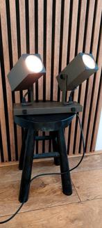 Vintage kubus spotlight seventies retro bruin wandlamp, Metaal of Aluminium, Ophalen of Verzenden, Zo goed als nieuw, Vintage retro kubus cube space age