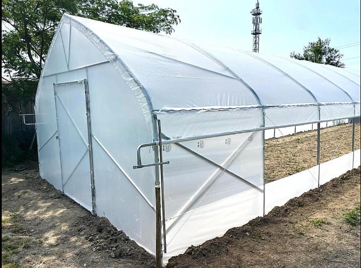 Profi kas – Stevige kas 4,5 m × 10 m - EU-productie, Tuin en Terras, Kassen, Nieuw, Kweekkas, Staal, Folie, Verzenden