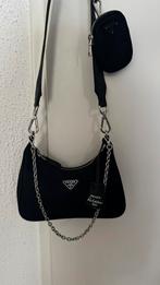 Prada Re-Edition 2005 Re-Nylon bag black, Ophalen of Verzenden, Zo goed als nieuw, Zwart, Handtas