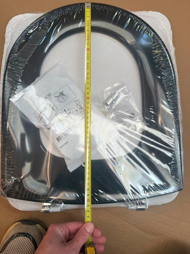 Pressalit Objecta D Toiletbril - Zwart - Nieuw, Doe-het-zelf en Verbouw, Sanitair, Nieuw, Toilet, Ophalen of Verzenden