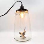 AANBIEDING Kesbekelamp met vogel | Vogellamp | Lamp vogeltje, Nieuw, Glas, Minder dan 50 cm, Industrieel romantisch vintage retro