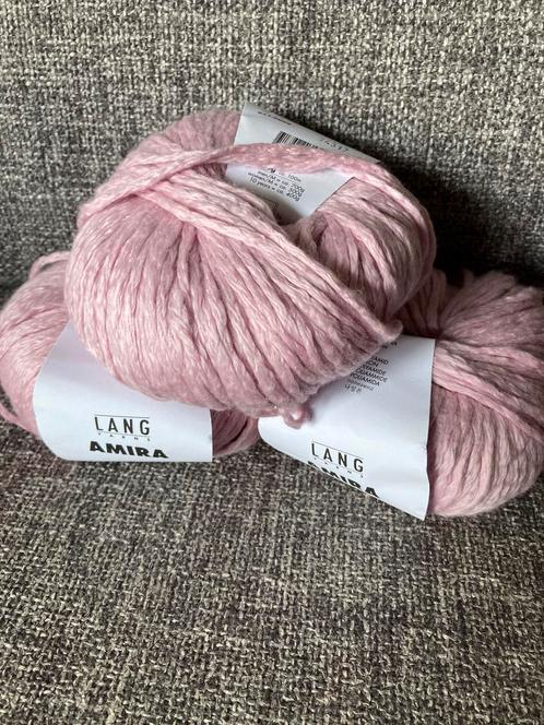 Pakket Van 9 Bollen AMIRA van LANG YARNS kleur, Hobby en Vrije tijd, Breien en Haken, Zo goed als nieuw, Breien of Haken, Wol of Garen