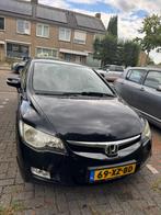 Honda Civic 1.3 Vtec Hybrid 4DR C-tr. 2007 Zwart, Auto's, 65 €/maand, Beige, Alarm, Zwart