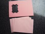 15 passepartout kaarten + 15 enveloppen in rose, Hobby en Vrije tijd, Ophalen of Verzenden, Nieuw, Overige thema's, Blanco kaart of Basiskaart
