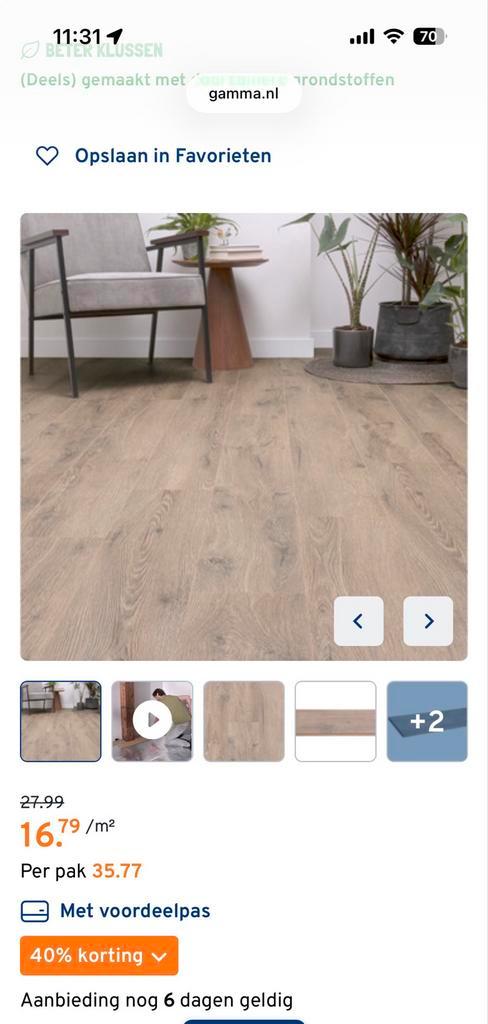 2 pakken Bruynzeel laminaat Waterbestendig gezellig grijs, Doe-het-zelf en Verbouw, Vloerdelen en Plavuizen, Nieuw, Laminaat, Kunststof