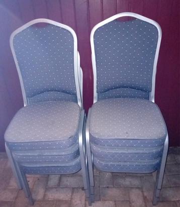 6 Kaja Stock Chair Horeca Stoelen - Grijs/Goud