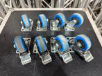 8x Bluewheel (4x geremd 4x ongeremd) 70mm, Doe-het-zelf en Verbouw, Zwenkwielen, Ophalen of Verzenden