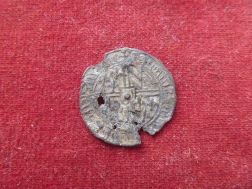 Bodemvondst A 19. Muntspeld. Zilveren groot.Insigne, Antiek en Kunst, Antiek | Tin, Ophalen of Verzenden