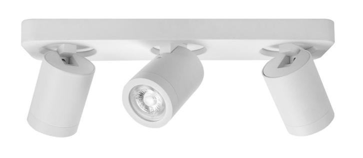 Opbouwspot Oliver wit 3-lichts balk IP44 GU10 LED, Huis en Inrichting, Lampen | Spots, Nieuw, Plafondspot of Wandspot, Metaal of Aluminium