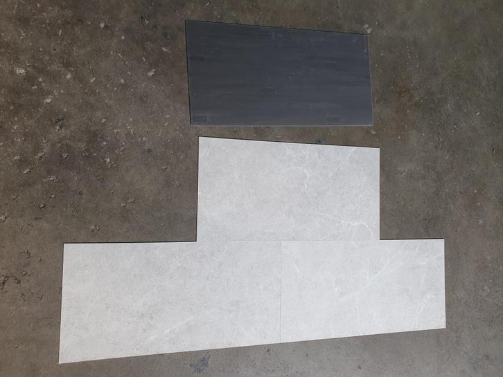 Restpartij 58 m2 plak PVC tegels. Colour 203-Stone., Huis en Inrichting, Stoffering | Vloerbedekking, Nieuw, Overige typen, 75 m² of meer