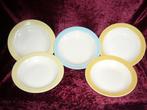 Petrus Regout Pastel Diepe Borden 5x 21,5 cm, Ophalen