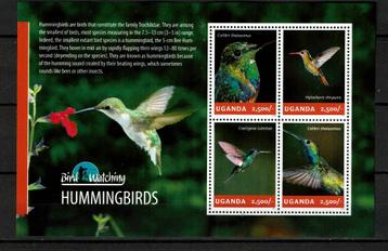 uganda 2014 pf blok vogels kolibrie birds 2