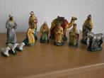 Oude kerststal figuren / kerstgroep / kerstbeeldjes / CLV, Ophalen of Verzenden, Gebruikt
