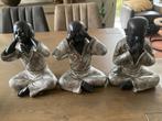 3 Vrolijke Monnikjes - Horen, Zien, Zwijgen, Tuin en Terras, Tuinbeelden, Ophalen of Verzenden, Nieuw, Kunststof, Mensenbeeld