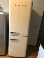 Beige SMEG koel en vrieskast, Witgoed en Apparatuur, Koelkasten en IJskasten, Ophalen, Gebruikt, 200 liter of meer, 60 cm of meer