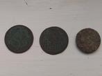Duit / munt Hollandia 1702 en andere oude opgegraven munt, Nederland en Buitenland, Ophalen of Verzenden, Munten