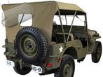 Canvas zomer dakje Willys MB - Ford GPW Jeep - Hotchkiss M20, Overige typen, Top, Landmacht, Amerika