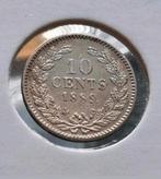 10 cent 1889 Willem 3, Postzegels en Munten, Munten | Nederland, Zilver, 10 cent, Ophalen of Verzenden, Koning Willem III