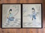 Chinees schilderij twee stuks, Antiek en Kunst, Ophalen of Verzenden