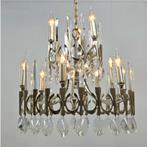 Sciolari kroonluchter 60's modern design chrome, Ophalen of Verzenden, Gebruikt, Glas