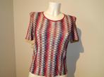 Missoni eerstelijns shirt motief in breisel kleurrijk IT 44, Maat 38/40 (M), Overige kleuren, Verzenden, Korte mouw