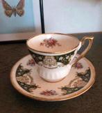 💝 Vintage PRIORY DALE ROYAL KING kop schotel wit groen goud, Antiek en Kunst, Antiek | Servies los, Ophalen of Verzenden