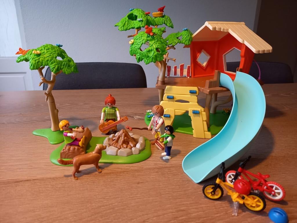 Playmobil Speeltuin met glijbaan 71001 COMPLEET, Ophalen of Verzenden, Zo goed als nieuw, Complete set