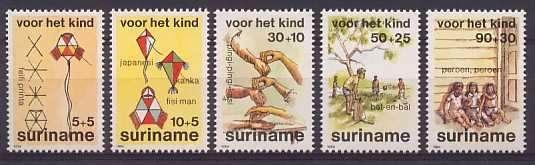 Suriname 427/31 postfris Kinderpostzegels 1984, Postzegels en Munten, Postzegels | Suriname, Postfris, Verzenden