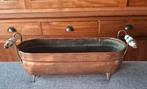 Koper messing plantenbak jardinière 43 cm, Antiek en Kunst, Ophalen of Verzenden, Koper