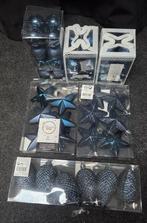Blauwe kerstversiering plastic, Diversen, Kerst, Ophalen of Verzenden, Zo goed als nieuw