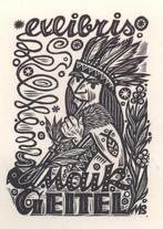 1185 Ex Libris Duitsland : Maria Bauer-Klimbachen, 1973, Antiek en Kunst, Kunst | Etsen en Gravures, Verzenden