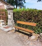 decoratieve oude tuinbank met gietijzeren poten, Ophalen