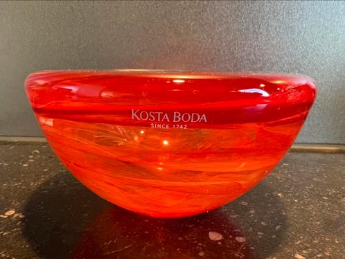Vintage Kosta Boda Waxinelichthouder Felrood Anna Ehrner, Huis en Inrichting, Woonaccessoires | Kandelaars en Kaarsen, Zo goed als nieuw