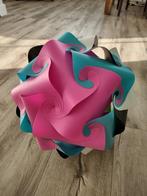 Unieke gekleurde puzzellamp, lampenkap uit Thailand! Puzzel., Wit, Onb, Rond, Ophalen of Verzenden