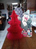 oude kerstman karton met uitvouw kerstboom, Diversen, Kerst, Ophalen of Verzenden, Gebruikt