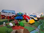 Playmobiel 123, vliegtuig. Trekker.Bus.Paardenkar., Ophalen