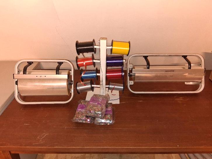 Inpakpapier rolhouder met folie en toebehoren, Hobby en Vrije tijd, Overige Hobby en Vrije tijd, Zo goed als nieuw, Ophalen