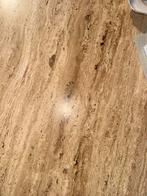 Travertin Eettafel - 130x130, Huis en Inrichting, Tafels | Eettafels, Ophalen, Gebruikt, 100 tot 150 cm, Rond