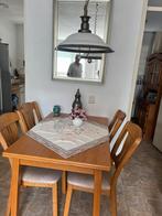 Licht eiken eethoek, Ophalen, Zo goed als nieuw