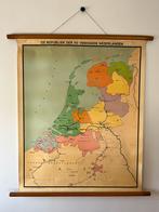 Schoolkaart Republiek der VII Verenigde Nederlanden, Antiek en Kunst, Antiek | Schoolplaten, Ophalen of Verzenden, Aardrijkskunde
