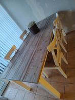 Houten eettafel met stoelen, Huis en Inrichting, Tafels | Eettafels, Ophalen, Rechthoekig, 50 tot 100 cm