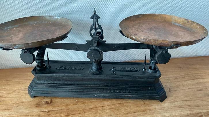 Antieke Force Weegschaal - 5 Kilo, Antiek en Kunst, Antiek | Gereedschap en Instrumenten, Ophalen of Verzenden