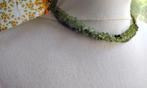 Ketting Natuurlijke Peridoot En groene Jade UNIEK, Nieuw, Ophalen of Verzenden, Steen of Mineraal, Met edelsteen